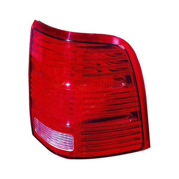 MZN330-1909R-UC CAPA Right Hand Taillamp Assembly for 2002-2005 Ford Explorer - Chrome Housing - Red & Clear Lens