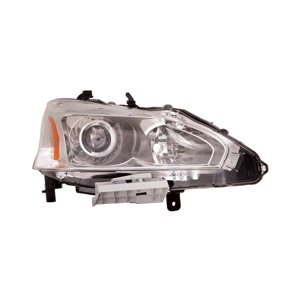 MZN315-1188R-AC7 CAPA Right Hand Headlight Assembly for 2013-2015 Nissan Altima Sedan - Chrome Housing - Clear Lens
