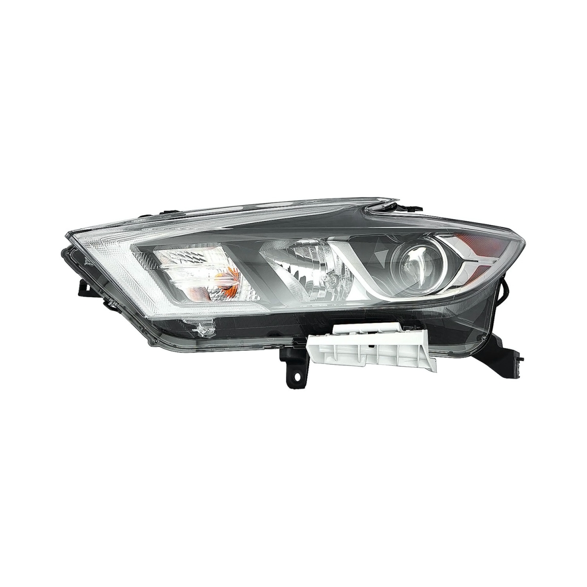 MZN315-11AAL-AC2 CAPA Left Hand Headlight Assembly for 2016 Nissan Maxima S-SL-SV Models - Black Housing - Clear Lens