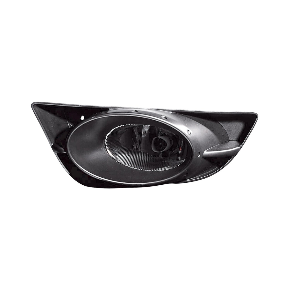 MZN317-2034L-AC CAPA Left Hand Fog Lamp Assembly for 2009-2011 Honda Fit - Chrome Housing - Clear Lens