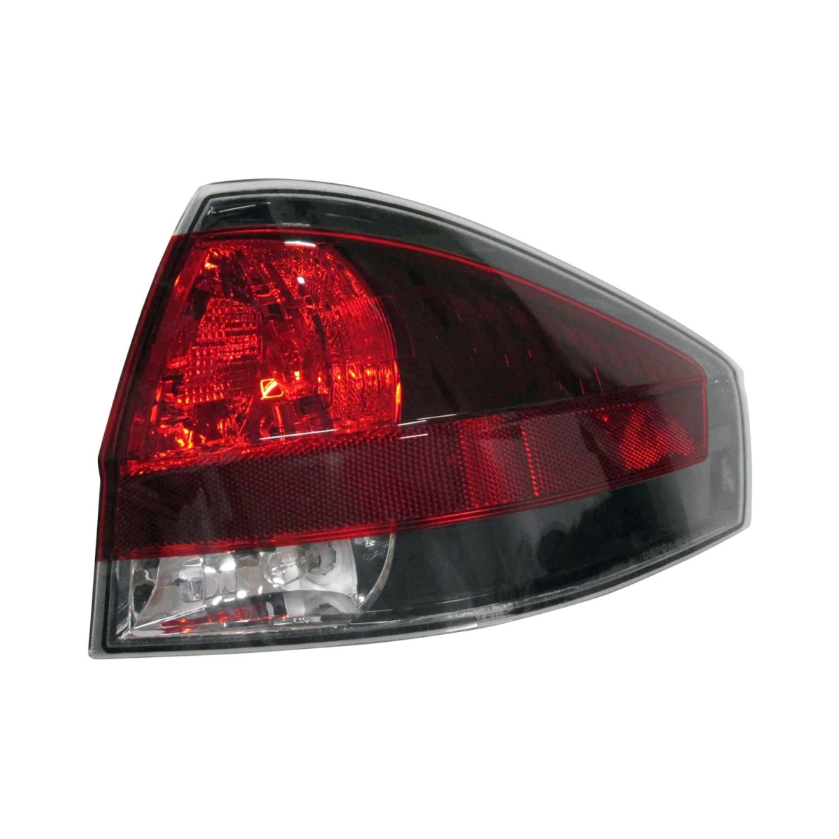 MZNK30-1943R-AC7 CAPA Right Hand Taillamp Assembly for 2009-2010 Ford Focus Coupe SES Model - Chrome Housing - Red & Clear Lens
