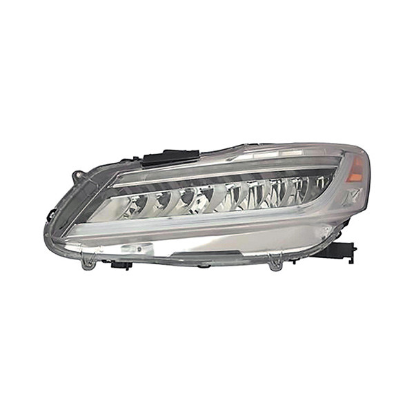 MZN317-1179L-ACB CAPA Left Hand Headlight Assembly for 2017 Honda Accord Hybrid - Chrome Housing - Clear Lens