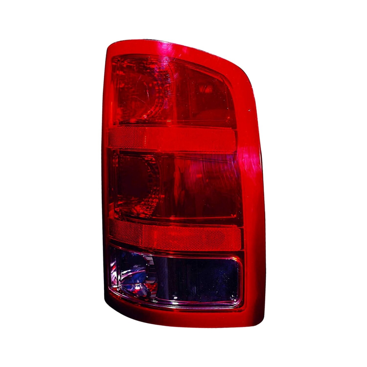 MZN335-1934L-AC CAPA Left Hand Taillamp Assembly for 2020 GMC Sierra 1500 SL-SLE-SLE 1-SLE 2-SLT-WT - Chrome Housing - Red & Clear Lens