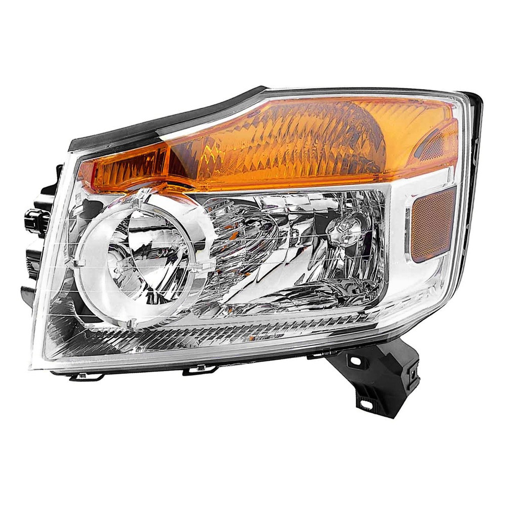 MZN315-1170L-AC CAPA Left Hand Headlight Assembly for 2008-2014 Nissan Armada - Chrome Housing - Clear Lens