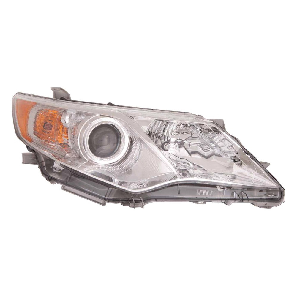 MZN312-11C8R-AC1 CAPA Right Hand Headlight Assembly for 2012-2014 Toyota Camry L-LE-XLE Models - Chrome Housing - Clear Lens