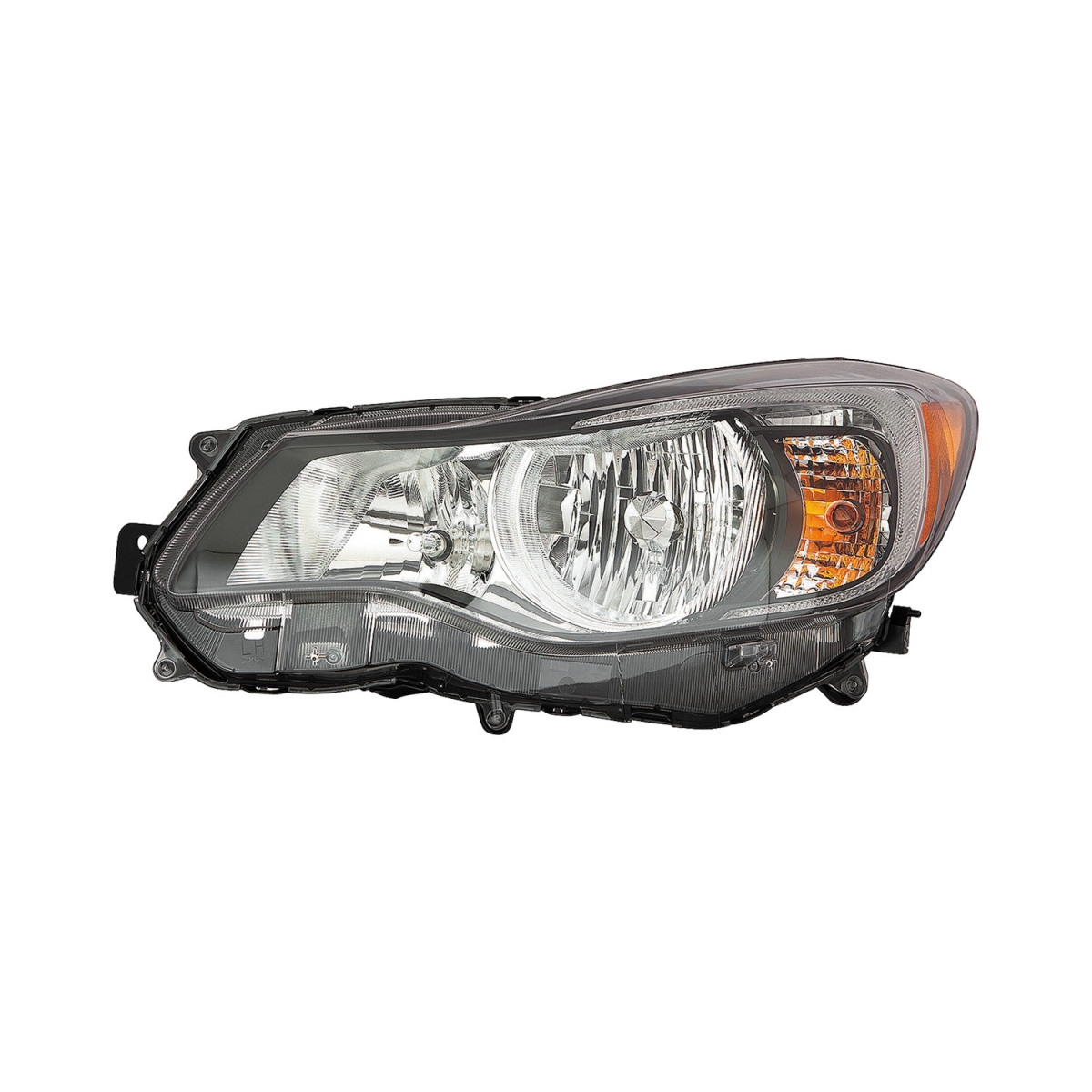MZN320-1123L-ACN2 CAPA Left Hand Headlight Assembly for 2014 Subaru Impreza Sedan & Wagon - Black Housing - Clear Lens
