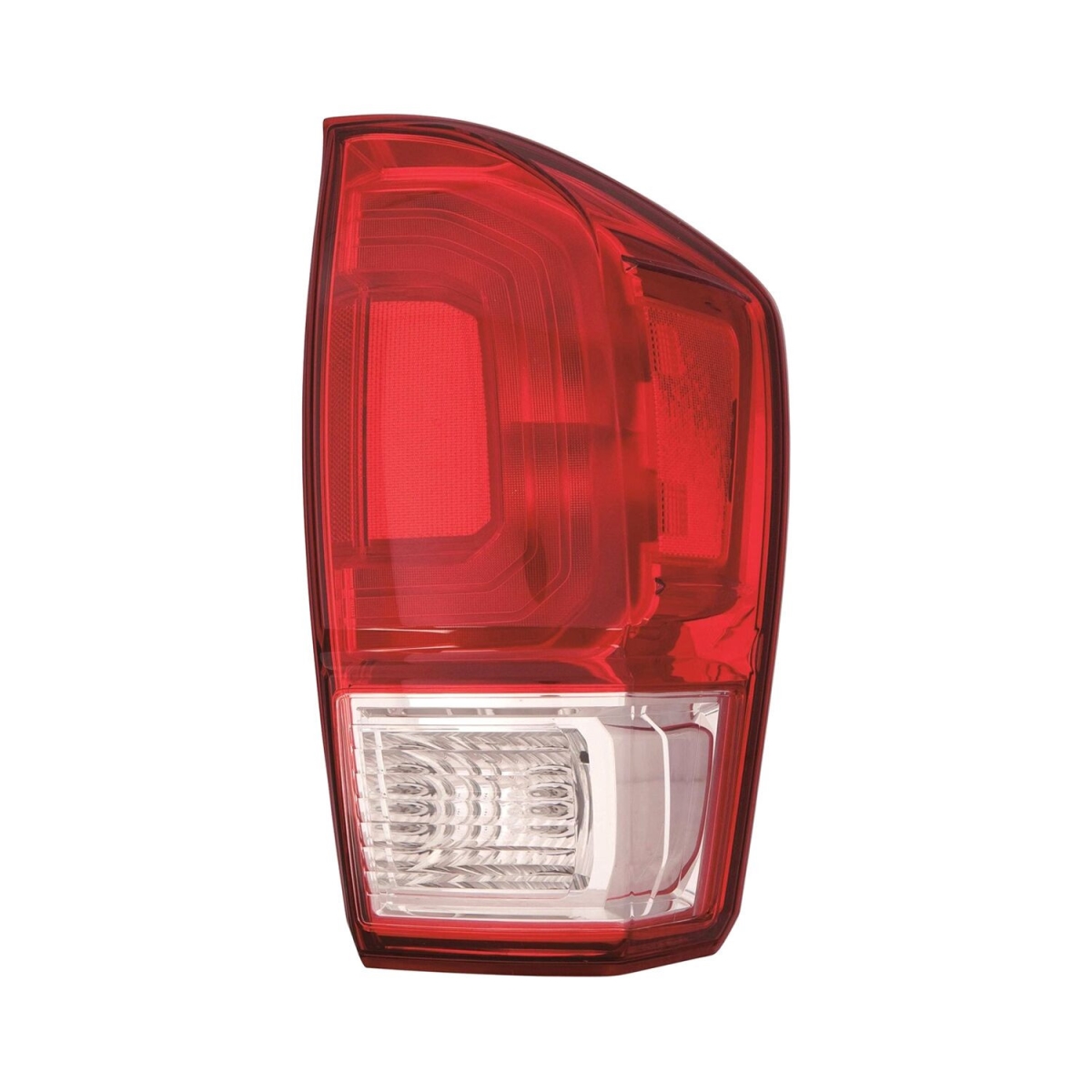 MZN312-19ACR-ACVCR CAPA Right Hand Taillamp Assembly for 2016-2017 Toyota Tacoma Base-SR-SR5 Models - Chrome Housing - Red & Clear Lens