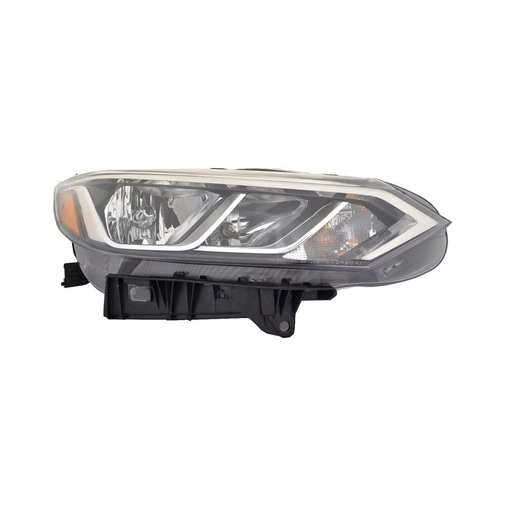 MZN315-11BDR-AC2 CAPA Right Hand Headlight Assembly for 2023 Nissan Sentra S-SV Models - Black & Chrome Housing - Clear Lens