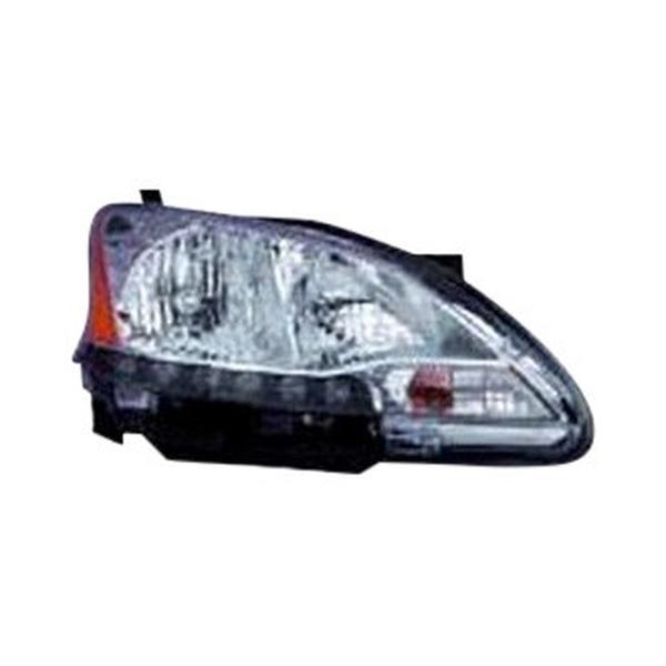 MZN315-1189R-AC CAPA Right Hand Headlight Assembly for 2013 Nissan Sentra - Chrome Housing - Clear Lens