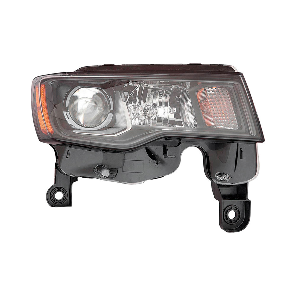 MZN333-1199R-AC2 CAPA Right Hand Headlight Assembly for 2016 Jeep Grand Cherokee - Black Housing - Clear Lens