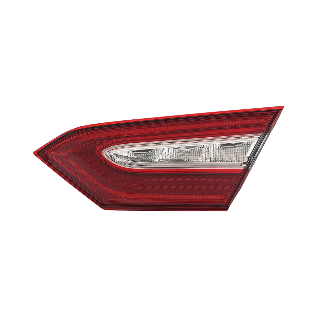 MZN312-1334R-AC8 CAPA Right Hand Backup Tail Lamp Assembly for 2018-2019 Toyota Camry XSE Model - Chrome Housing - Red & Clear Lens