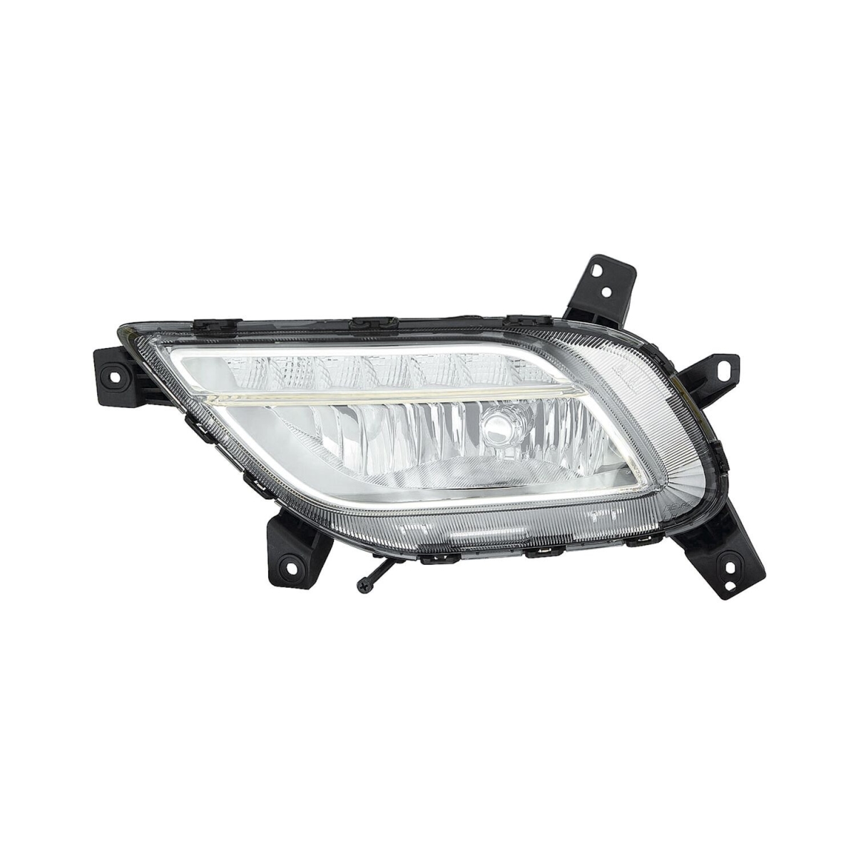 MZN323-2050L-AC CAPA Left Hand Fog Lamp Assembly for 2017-2019 Kia Niro - Chrome Housing - Clear Lens