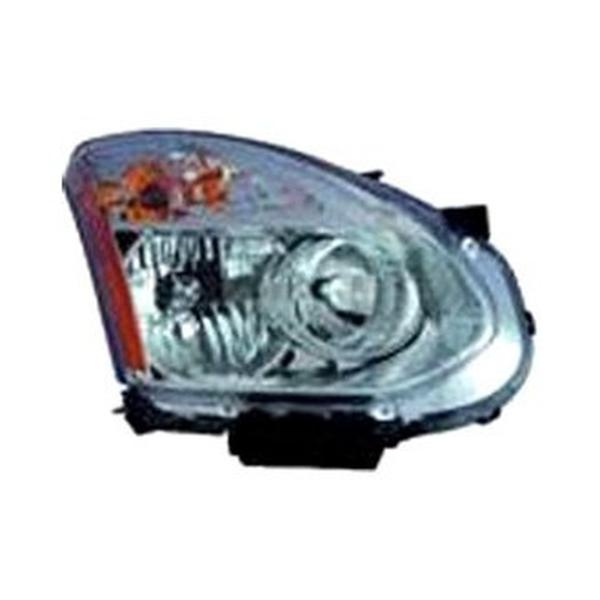 MZN315-1181R-ACN CAPA Right Hand Headlight Assembly for 2013 Nissan Rogue - Chrome Housing - Clear Lens