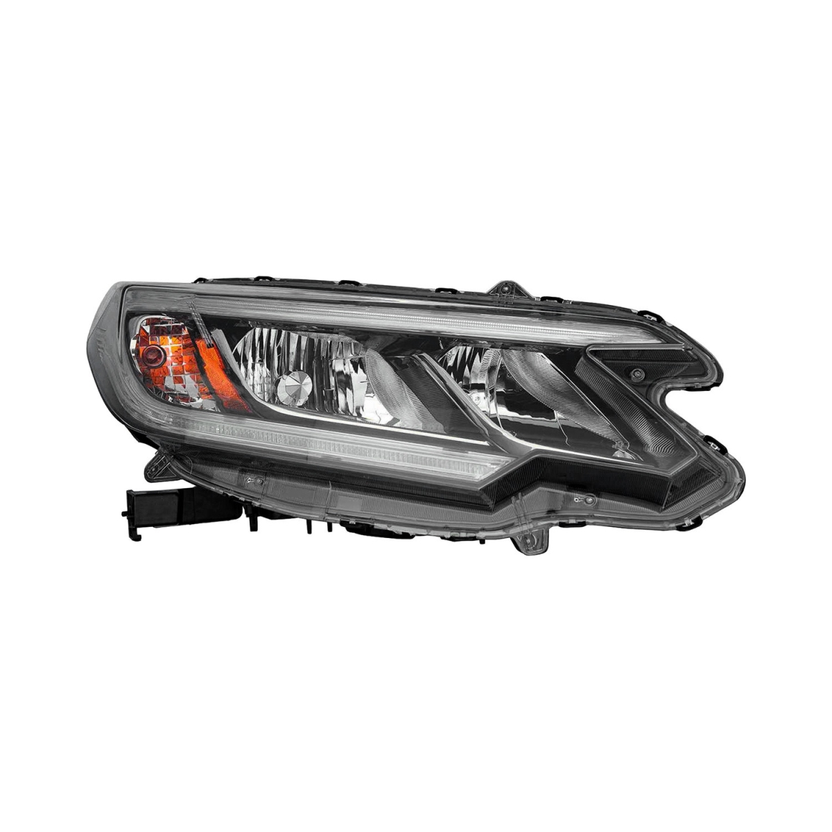 MZN317-1172R-ACN2 CAPA Right Hand Headlight Assembly for 2015 Honda CR-V EX-EX-L - Black Housing - Clear Lens
