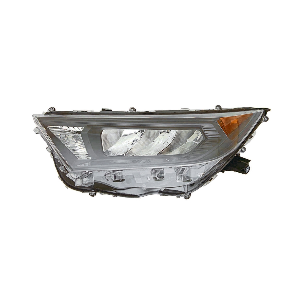 MZN312-11BEL-UC2 CAPA Left Hand Headlight Assembly for 2019-2021 Toyota RAV4 LE Model - Black Bezel