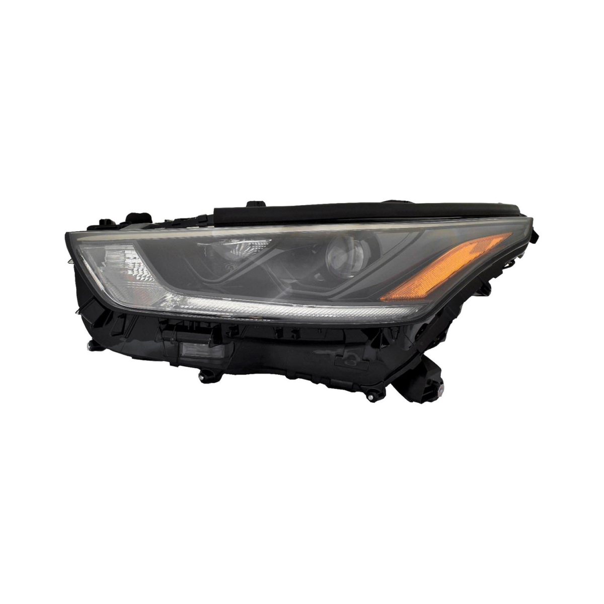 MZN312-11BNL-AC7 CAPA Left Hand Headlight Assembly for 2023 Toyota Highlander XSE Model - Black Housing - Clear Lens