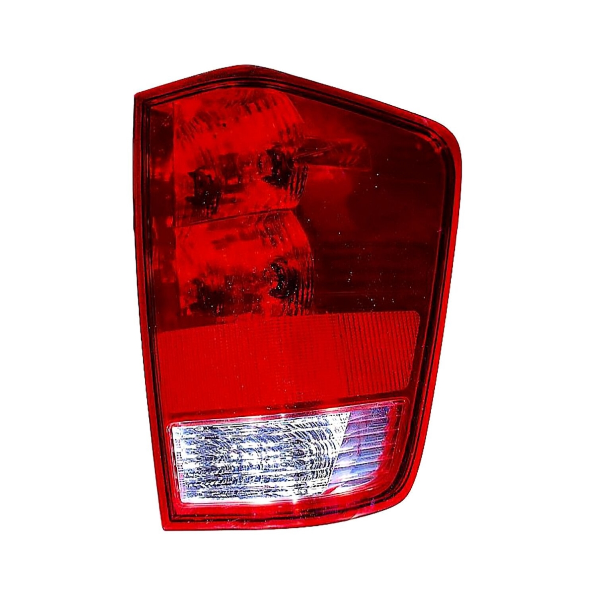 MZN315-1948R-AC CAPA Right Hand Taillamp Assembly for 2004-2013 Nissan Titan - Chrome Housing - Red & Clear Lens