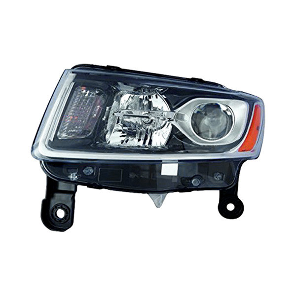 MZN333-1194R-AC2 CAPA Right Hand Headlight Assembly for 2014-2016 Jeep Grand Cherokee - Black Housing - Clear Lens