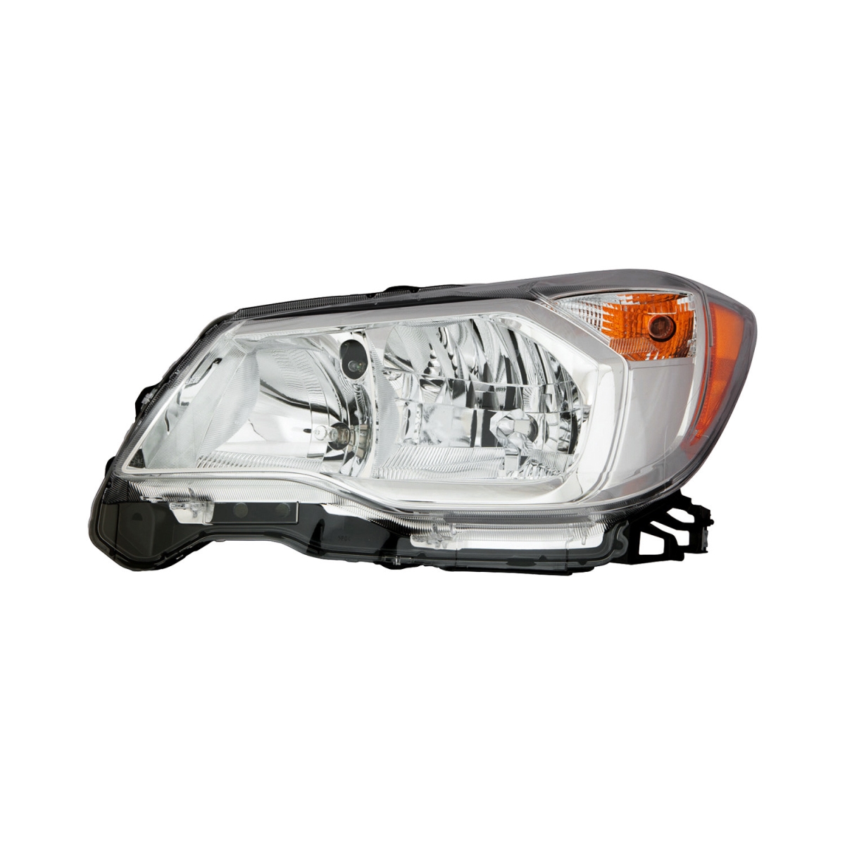 MZN320-1124L-AC1 CAPA Left Hand Headlight Assembly for 2014-2016 Subaru Forester 2.5L - Chrome Housing - Clear Lens