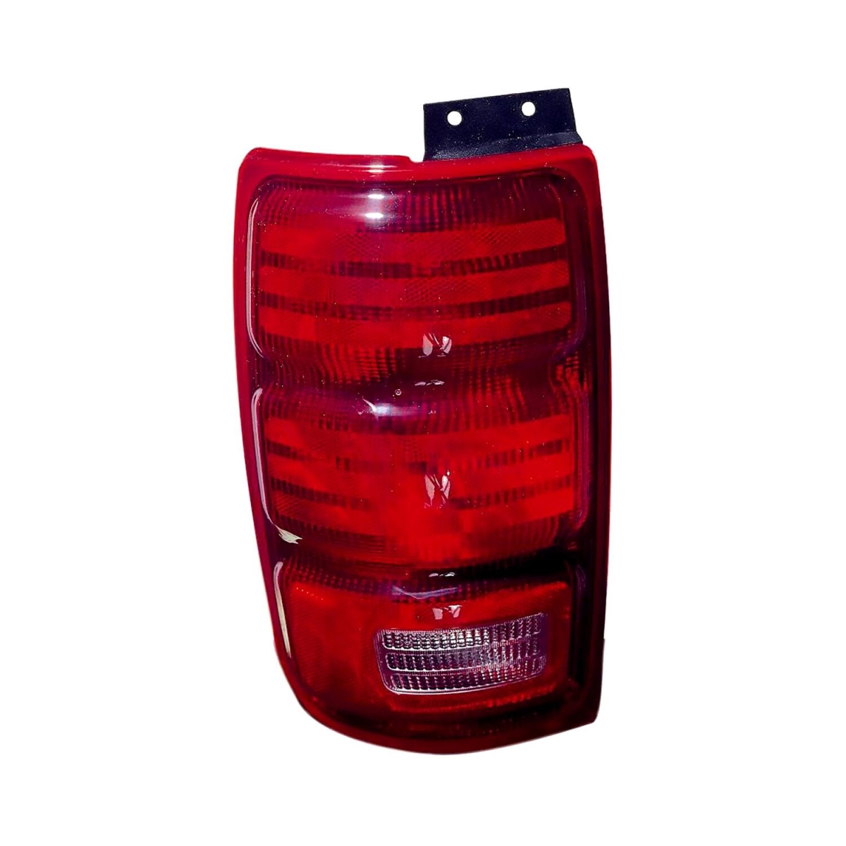 MZN330-1902L-UC CAPA Left Hand Taillamp Assembly for 1997-2002 Ford Expedition - Chrome Housing - Red & Clear Lens