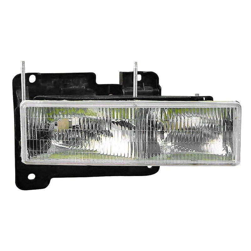 MZN332-1117R-AC CAPA Right Hand Headlamp for 1988-2002 Chevrolet & GM Pickup - Chrome Housing - Clear Lens