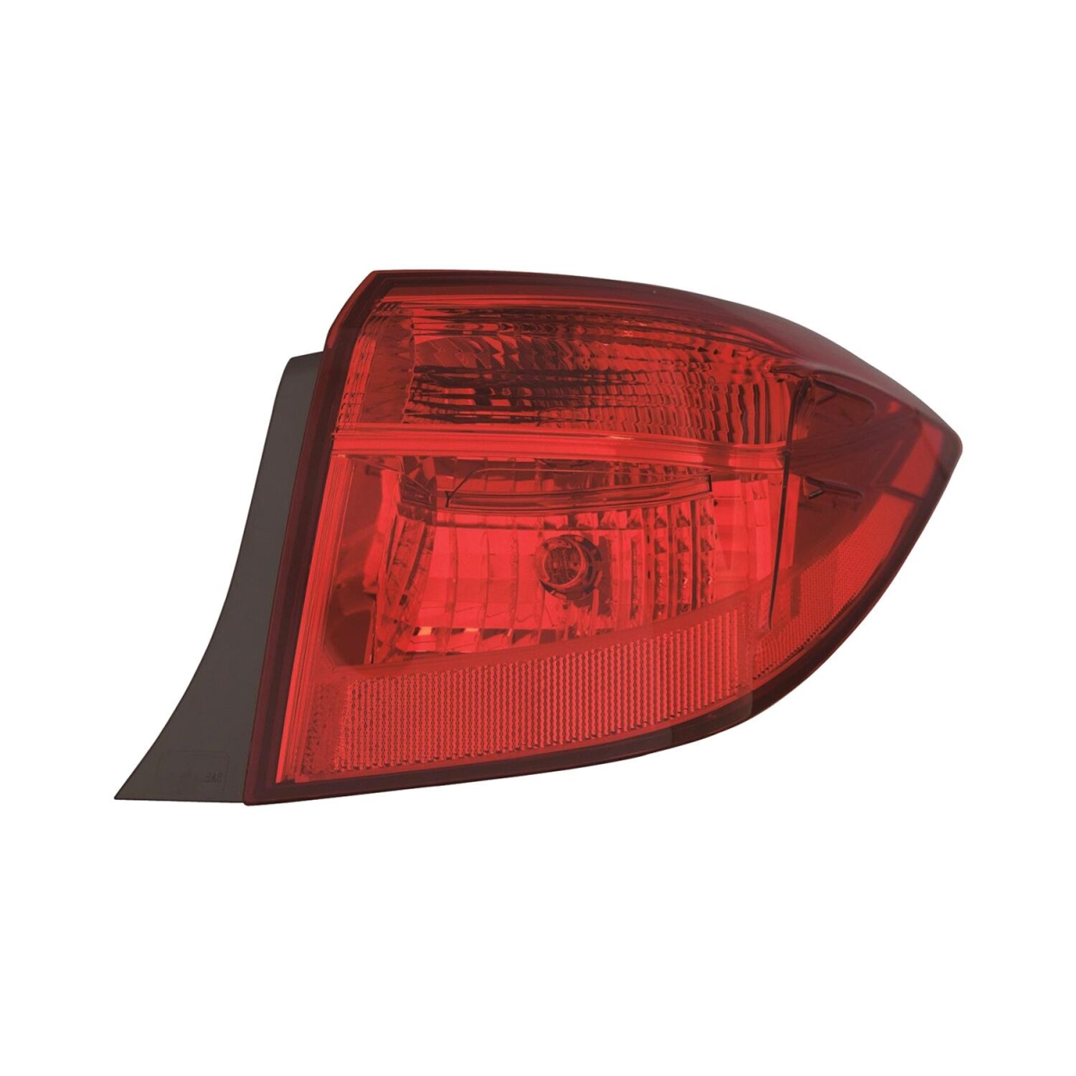 MZN312-19B8R-AC-R CAPA Right Hand Outer Taillamp Assembly for 2017 Toyota Corolla SE-XLE Models - Chrome Housing - Red Lens
