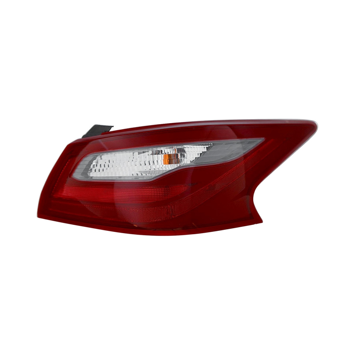 MZN315-1987R-AC6 CAPA Right Hand Outer Taillamp Assembly for 2018 Nissan Altima Sedan - Black & Chrome Housing - Red & Clear Lens