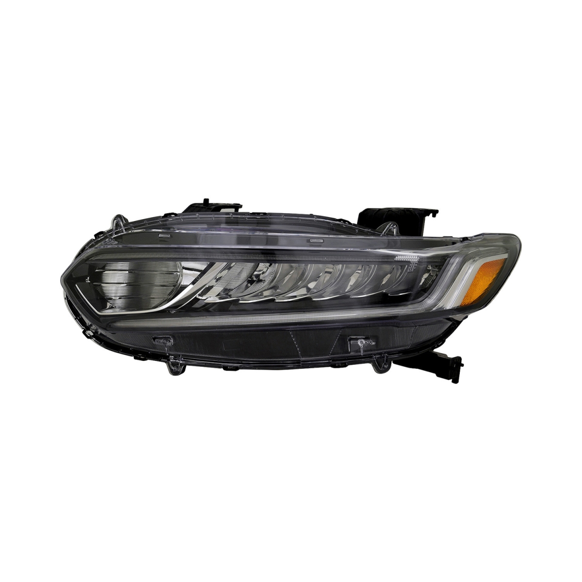 MZN317-1186L-AC2 CAPA Left Hand Headlight Assembly for 2018-2019 Honda Accord Sedan & Touring - Black Housing - Clear Lens