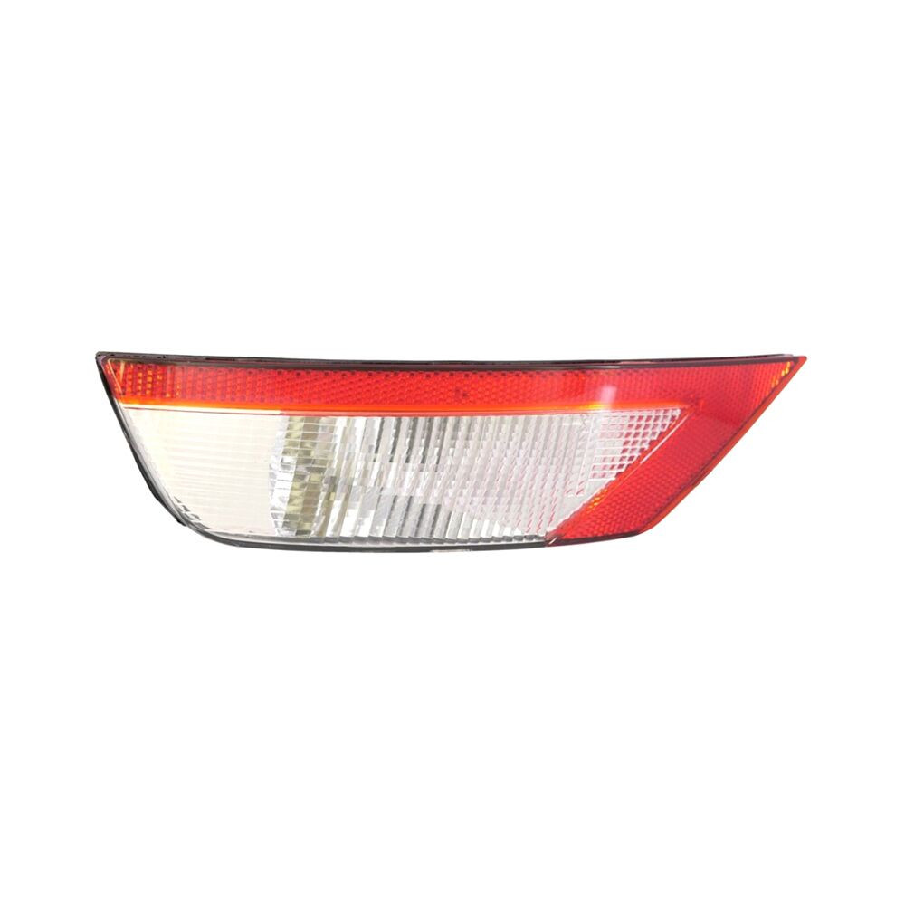 MZN330-1312L-AC CAPA Left Hand Rear Reflector Backup Light Assembly for 2018-2020 Ford EcoSport - Chrome Housing - Red & Clear Lens