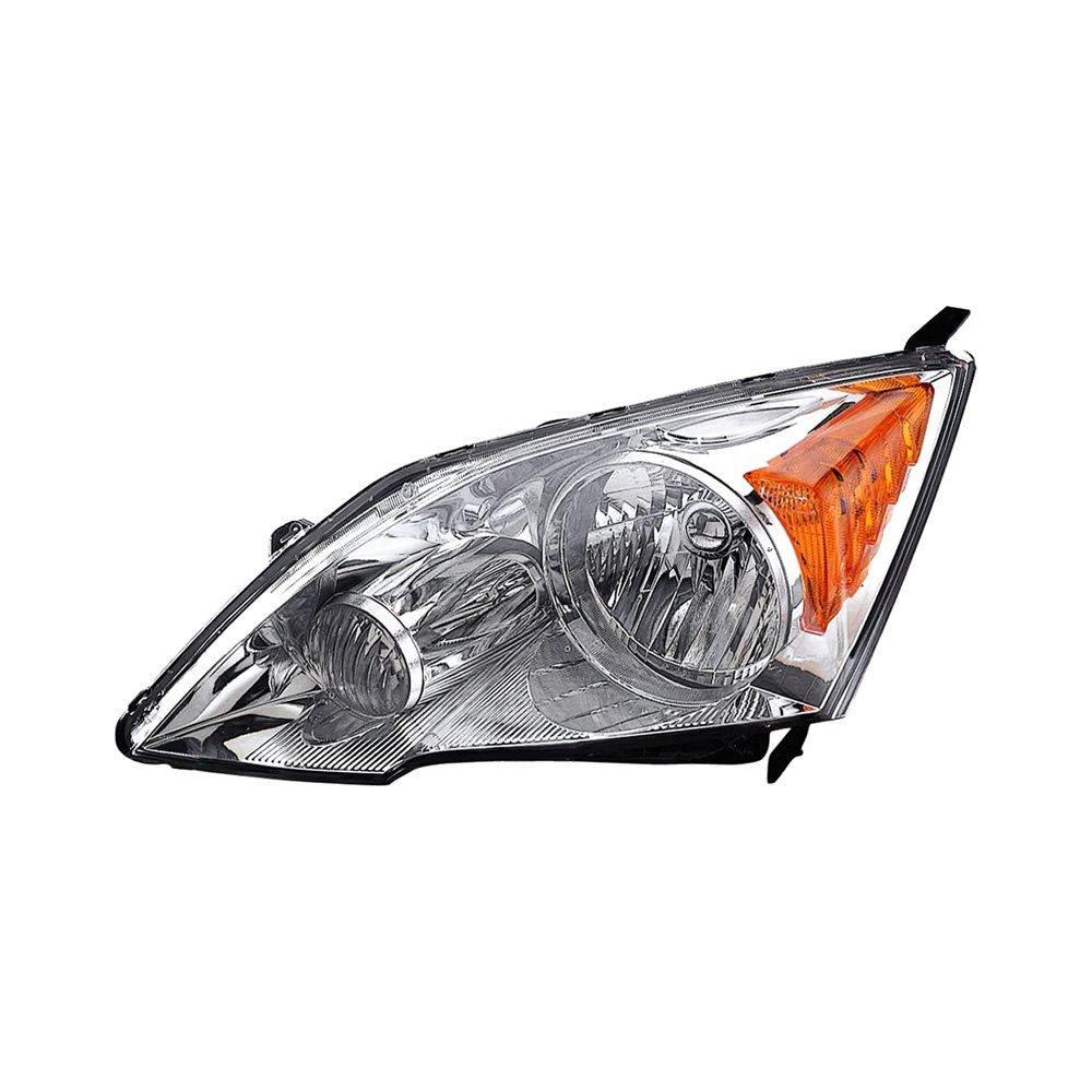 MZN317-1152L-UC CAPA Left Hand Headlight Assembly for 2007-2011 Honda CR-V - Chrome Housing - Clear Lens