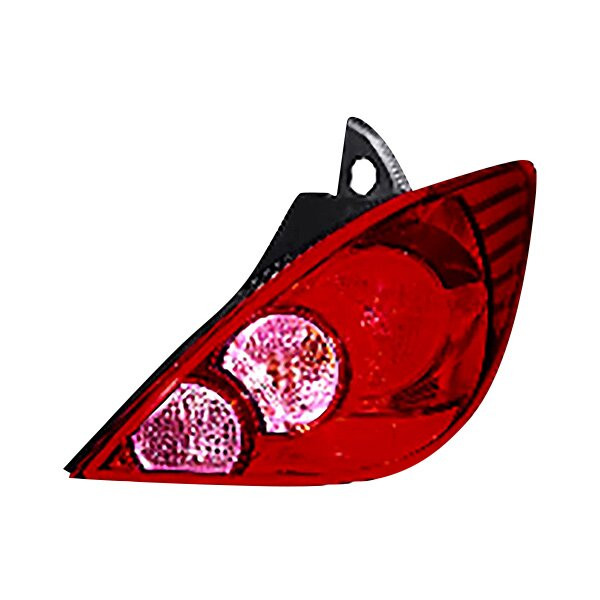MZN315-1960R-AC CAPA Right Hand Taillamp Assembly for 2007-2012 Nissan Versa Hatchback - Chrome Housing - Red & Clear Lens