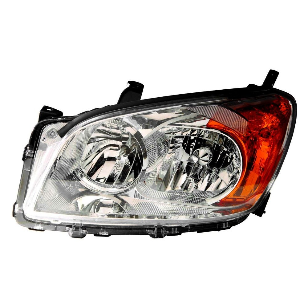 MZN312-11B2L-UCD1 CAPA Left Hand Headlight Assembly for 2009-2012 Toyota RAV4 Base-Limited Models - Chrome Housing - Clear Lens