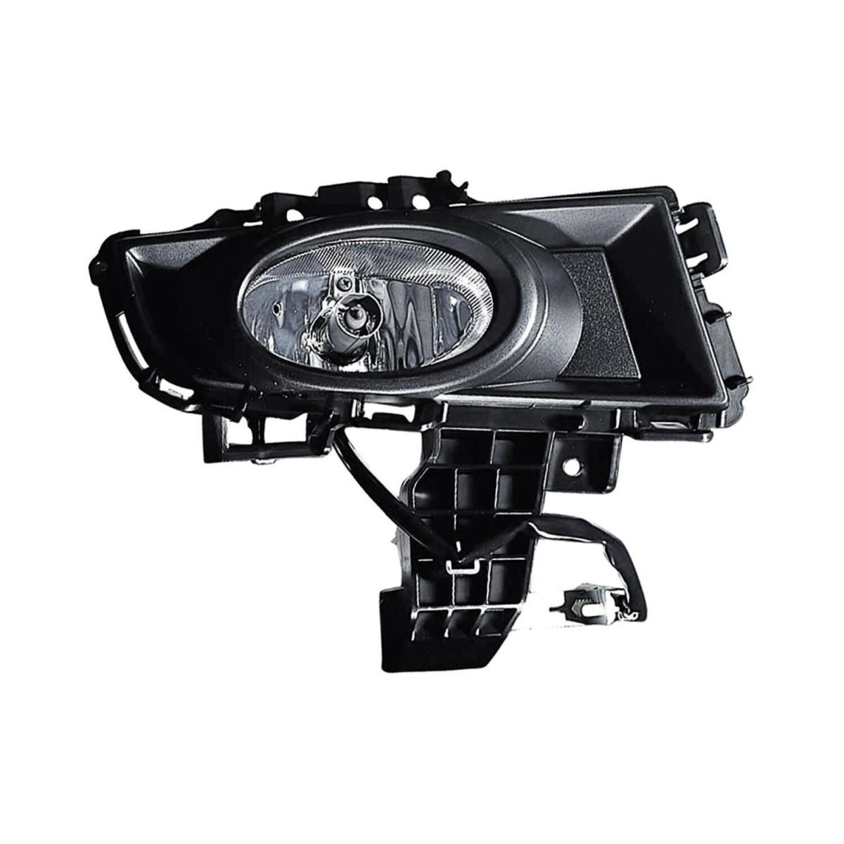 MZN316-2010R-AC CAPA Right Hand Fog Lamp Assembly for 2007-2009 Mazda 3 Sedan - Chrome Housing - Clear Lens
