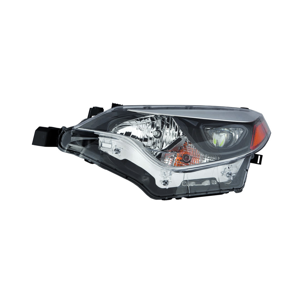 MZN312-11D7L-AC2 CAPA Left Hand LED Headlight Assembly for 2014-2016 Toyota Corolla - Black Housing - Clear Lens