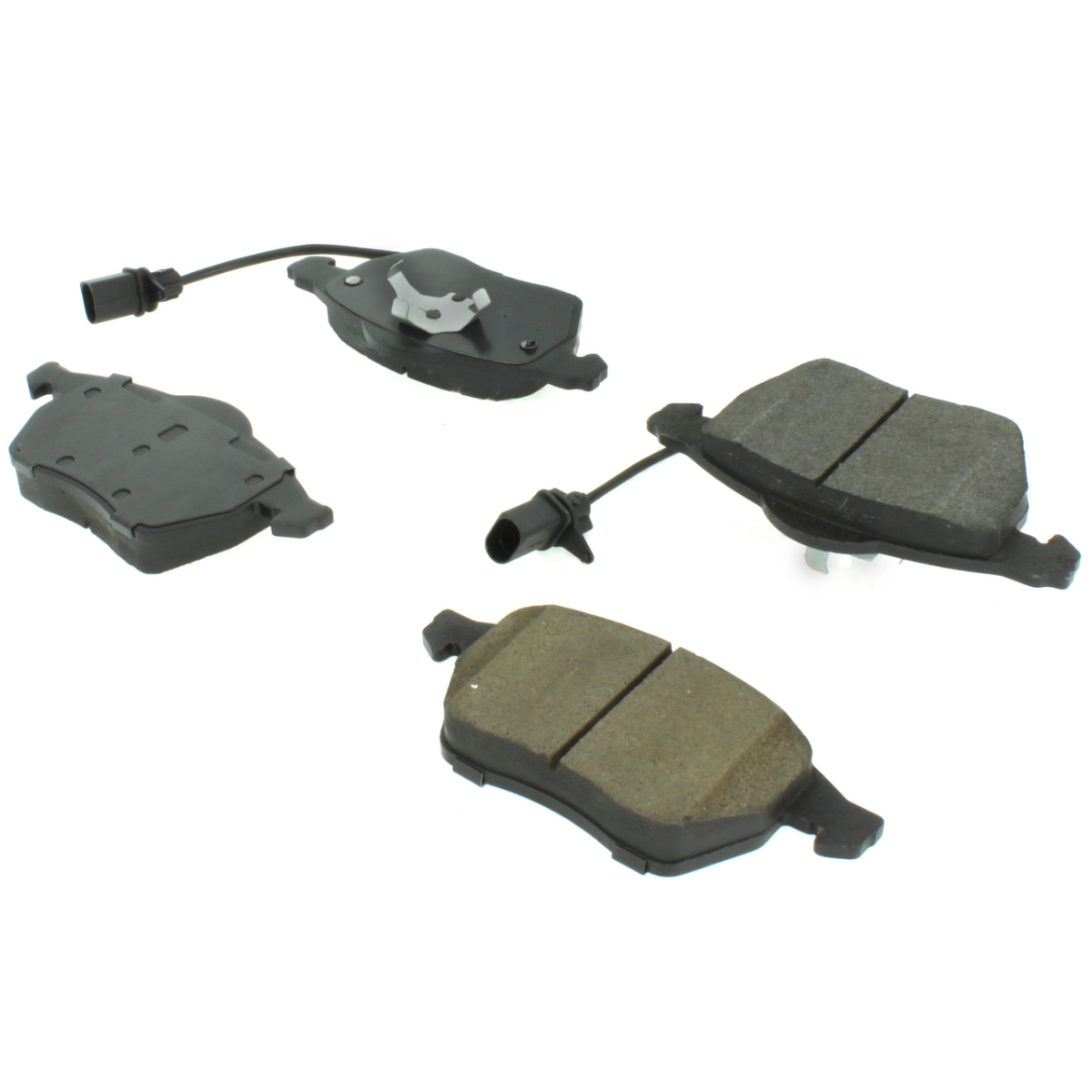 Posi-Quiet Ceramic Front Brake Pads - Black - Front - Includes Hardware - Low Dust