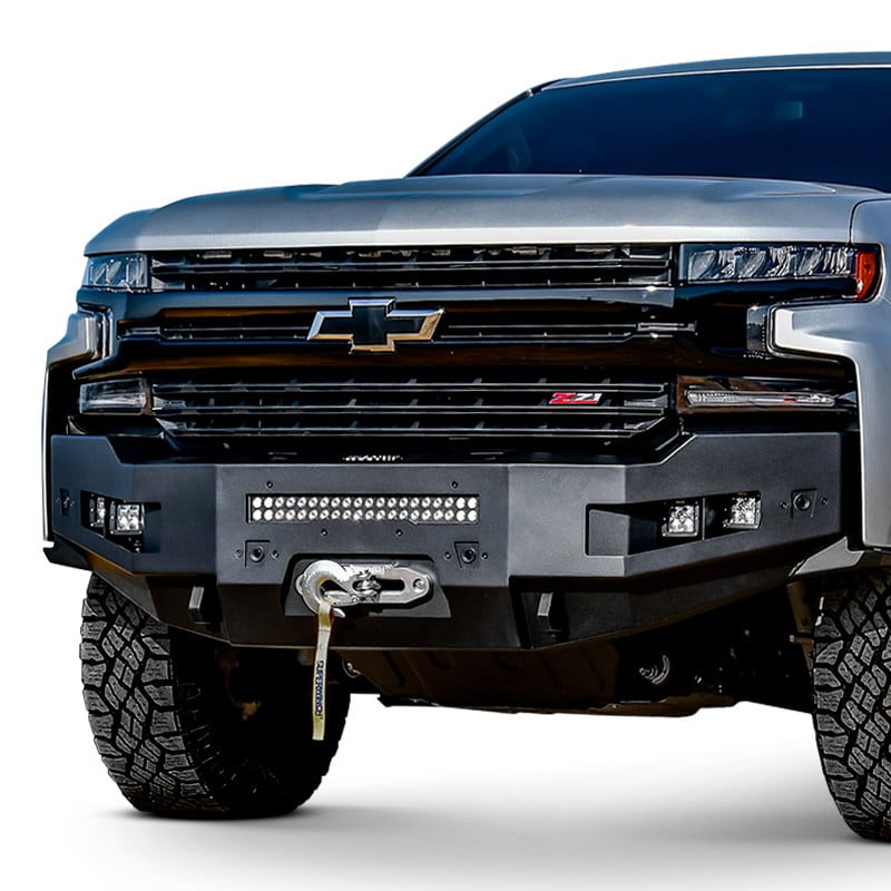 WES58-411215 Front Pro Series Bumper for 2019-2022 Chevrolet Silverado 1500 - Textured Black