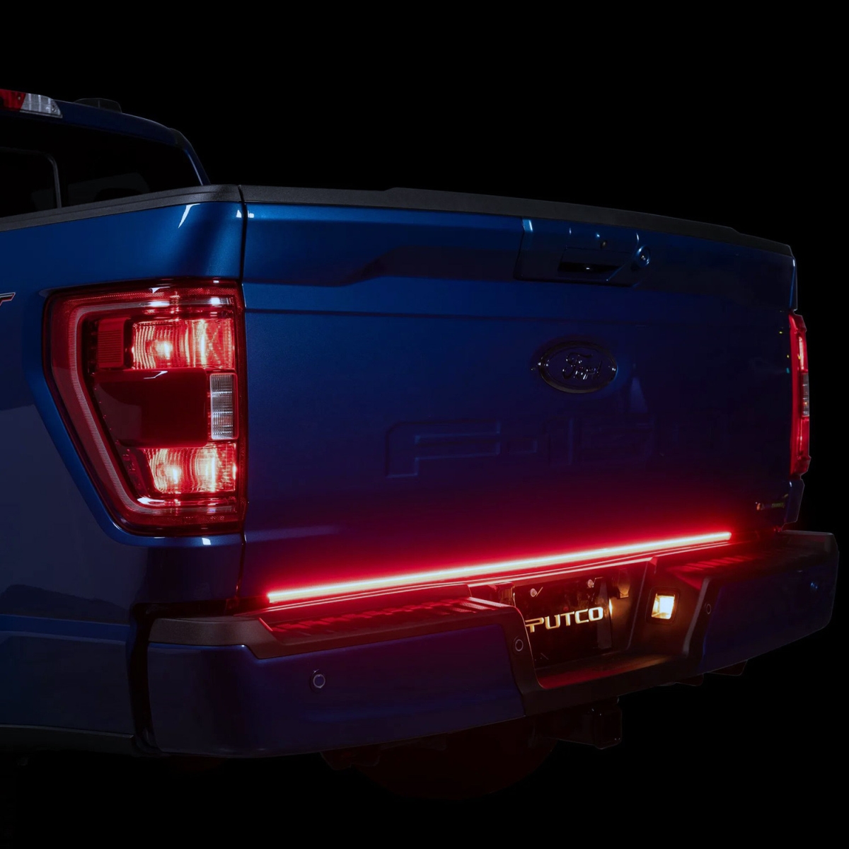 PUT9201960-38 Blade LED Tailgate Light Bar & Quick-Connect Harness for 2024-Current Ford F-150 - Red, Amber & White - 60 in.