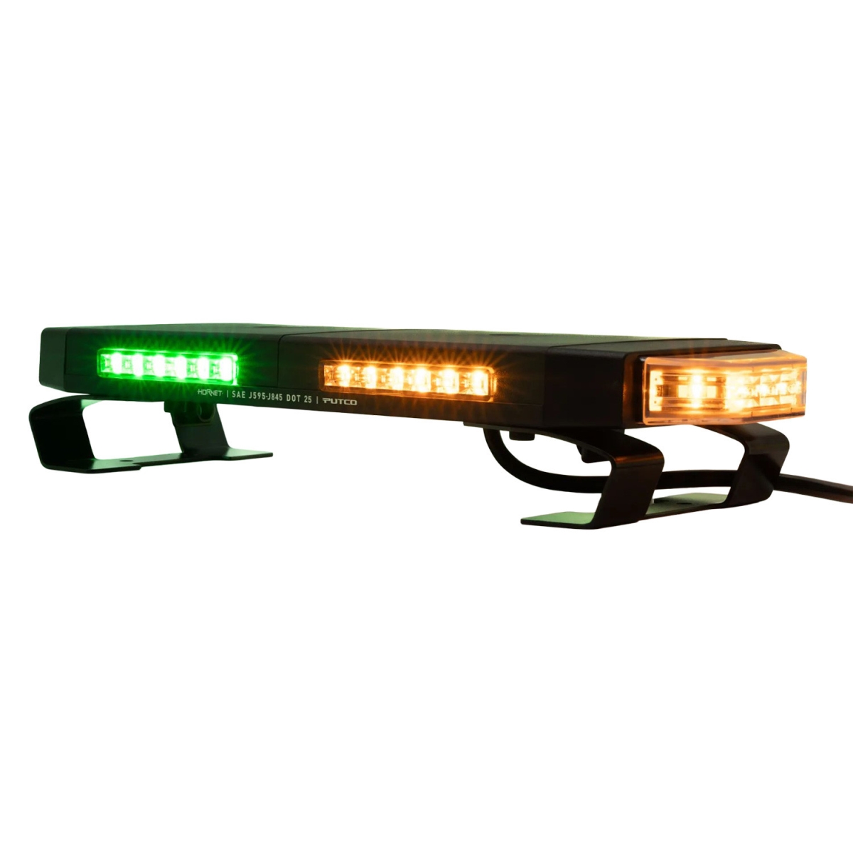 PUT950316 Tri-Hornet LED Rooftop Strobe Light Bar - Amber, Green & White - 16 in.