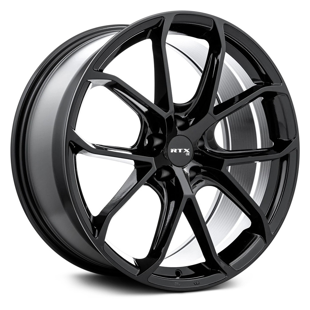 RTW083228 20 x 10 in. 5 Lug x 112 mm Bolt Pattern, 19 mm Offset & 66.6 mm Center Bore MC01 Gloss Black Aluminum Wheel