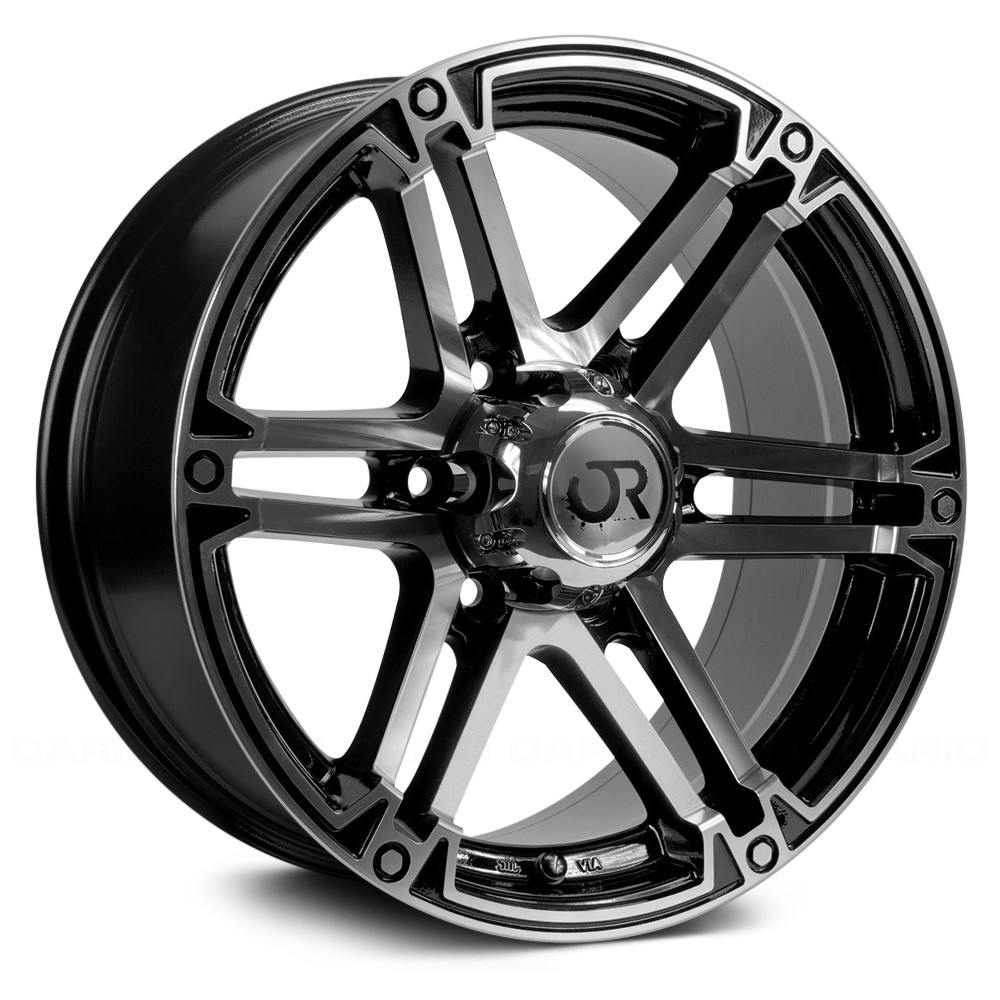 RTW081251 17 x 8 in. 6 Lug x 139.7 mm Bolt Pattern, 25 mm Offset & 106.1 mm Center Bore Slate Black Machined Aluminum Wheel