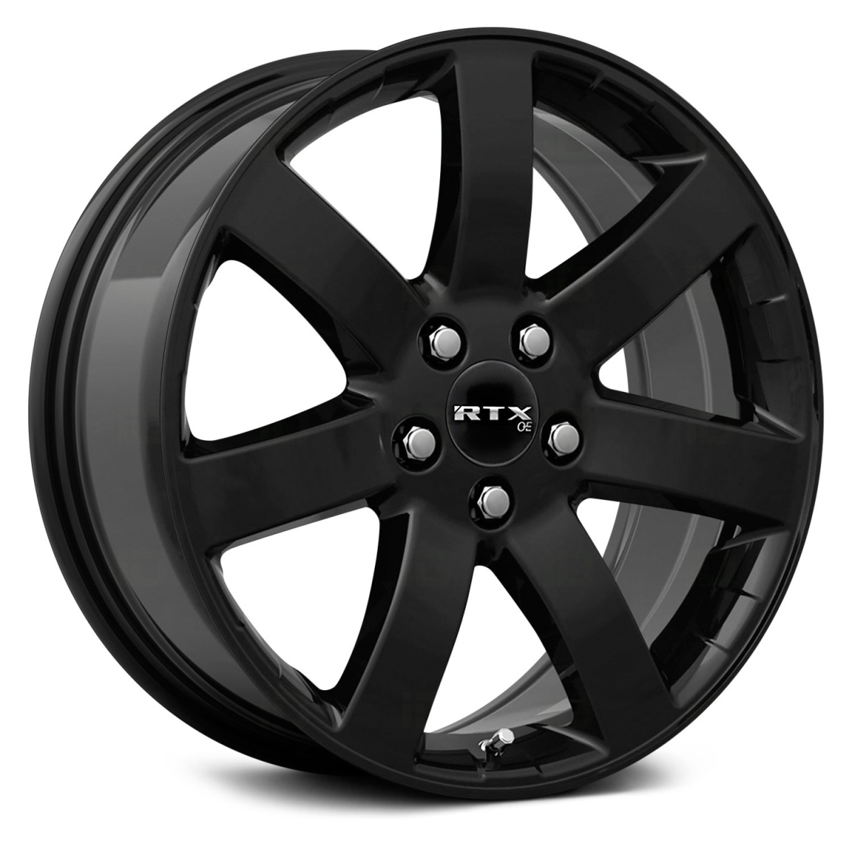RTW082838 17 x 7.5 in. 5 Lug x 114.3 mm Bolt Pattern, 45 mm Offset & 64.1 mm Center Bore Nagano Gloss Black Aluminum Wheel