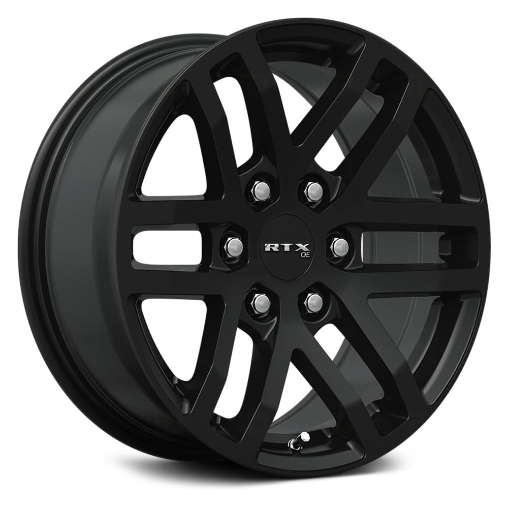 RTW082875 18 x 9 in. 6 Lug x 135 mm Bolt Pattern, 30 mm Offset & 87.1 mm Center Bore Oak Gloss Black Aluminum Wheel