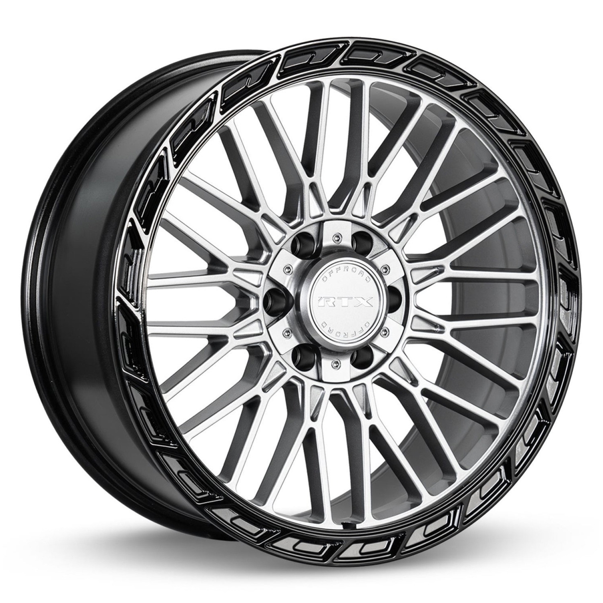 RTW083475 22 x 9 in. 6 Lug x 135-139.7 mm Bolt Pattern, 18 mm Offset & 106.1 mm Center Bore Vice Gloss Gunmetal Black Lip Aluminum Wheel