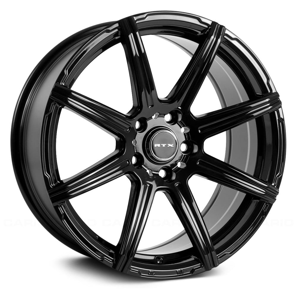RTW081543 15 x 6.5 in. 5 Lug x 112 mm Bolt Pattern, 38 mm Offset & 57.1 mm Center Bore Compass Gloss Black Aluminum Wheel