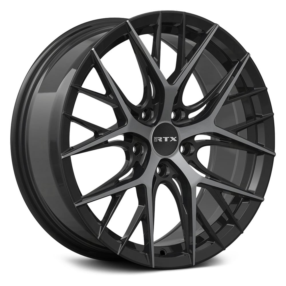 RTW082993 17 x 7.5 in. 5 Lug x 114.3 mm Bolt Pattern, 40 mm Offset & 73.1 mm Center Bore Valkyrie Gloss Black Machined Aluminum Wheel