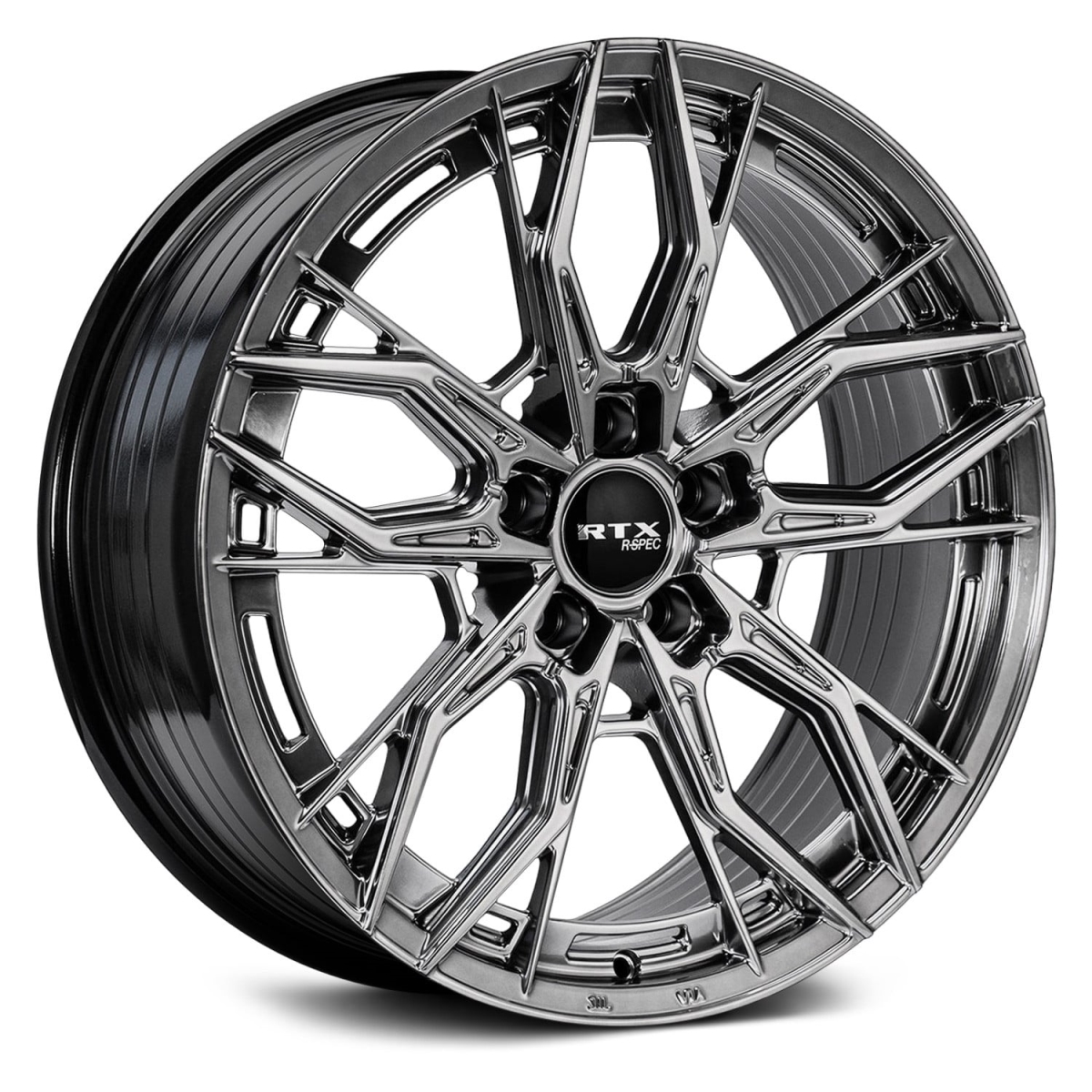 RTW083480 18 x 8 in. 5 Lug x 114.3 mm Bolt Pattern, 40 mm Offset & 73.1 mm Center Bore Spur Hyper Black Aluminum Wheel