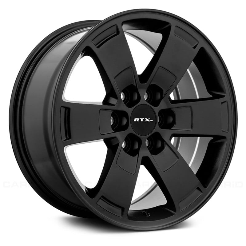 RTW082229 17 x 8 in. 6 Lug x 120 mm Bolt Pattern, 30 mm Offset & 67.1 mm Center Bore Denver Satin Black Aluminum Wheel