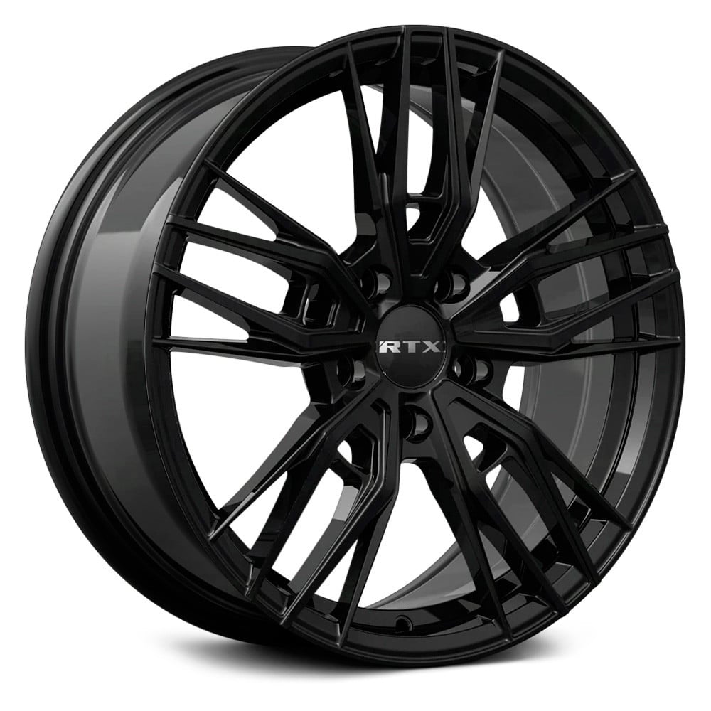 RTW083046 18 x 8 in. 5 Lug x 114.3 mm Bolt Pattern, 40 mm Offset & 73.1 mm Center Bore Scepter Gloss Black Aluminum Wheel
