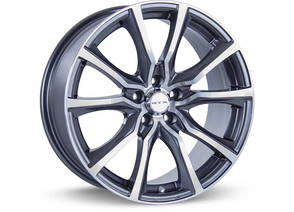 RTW083371 15 x 6.5 in. Contour 5 x 100 mm Bolt Pattern 38 mm Offset 73.1 mm Center Bore Wheel, Gunmetal Machined