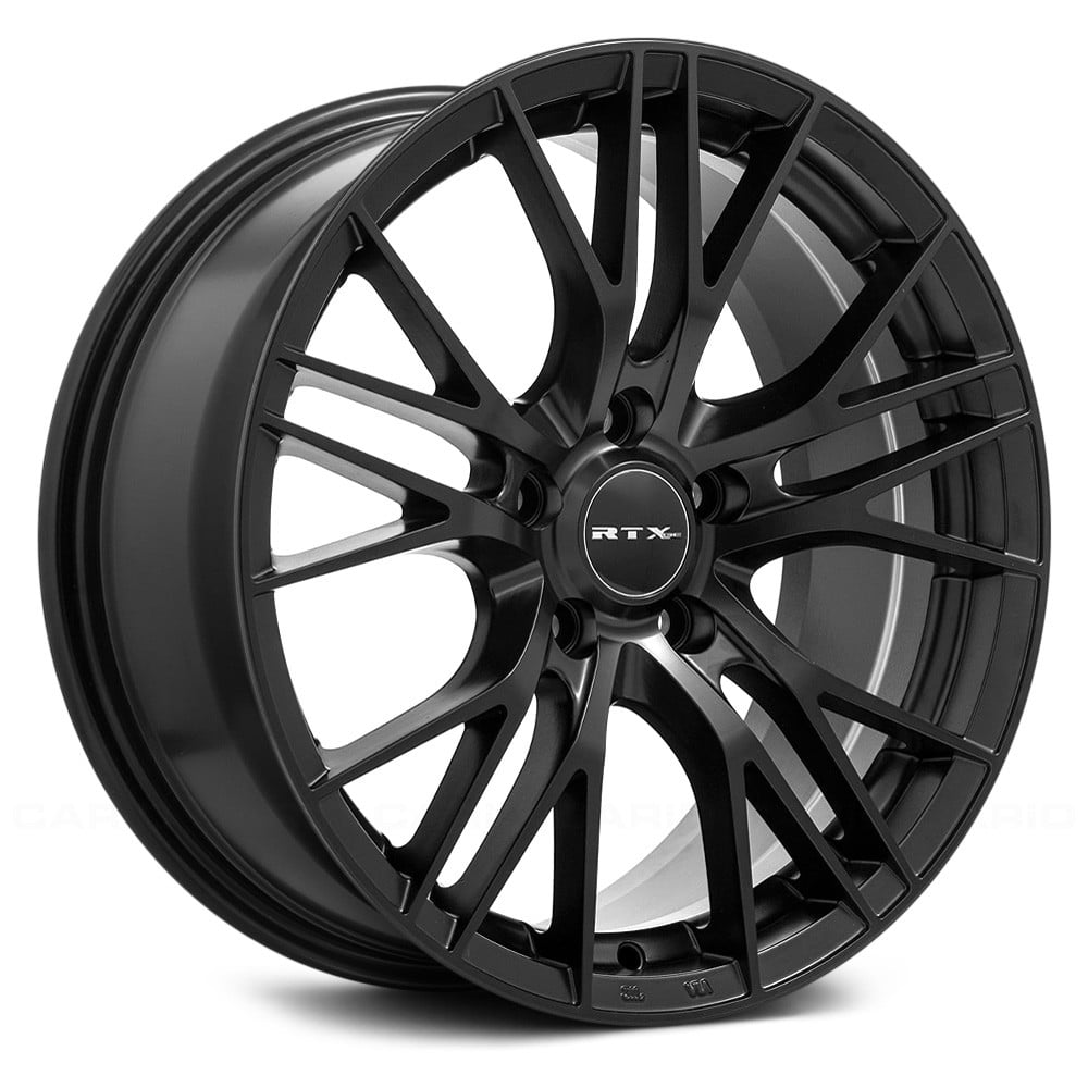 RTW082056 18 x 8 in. 5 Lug x 114.3 mm Bolt Pattern, 40 mm Offset & 73.1 mm Center Bore Vertex Satin Black Aluminum Wheel